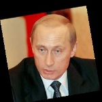 Funneled image of Vladimir Putin