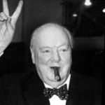 Funneled image of Winston Churchill